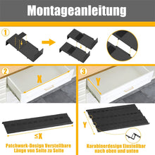 Load image into Gallery viewer, Famhap Gewürzregal Schublade 24 Stück, Verstellbarer Gewürz Organizer aus Kunststoff, Küchen Organizer für Gewürzgl?ser, Spice Rack für 5-120cm Schubladen Schwarz"
