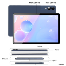 Load image into Gallery viewer, 11 inch Tablet with Keyboard Android 14 2000*1200 2K Display Tablets PC, T616 Octa-Core 2.0GHz, 18GB RAM 128GB ROM 1TB Expandable, 5M+5M+13MP AI Camera, 9000mAh Battery, With Case, Pen
