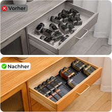 Load image into Gallery viewer, Homhut Gewürzregal Schublade 4 Etagen, Gewürz Organizer Schublade, Gewürz Schubladeneinsatz, Schubladen Ordnungssystem von 33cm bis 62cm für Küche Arbeitsfl?che Schrank Regal"
