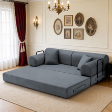 Load image into Gallery viewer, ZWYO HOSIMU Convertible Sleeper Sofa Bed with Cylindrical Pillow
