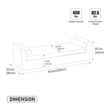 Load image into Gallery viewer, ZWYO HOSIMU 90.55" Wide Modern Bench
