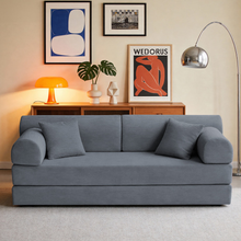 Load image into Gallery viewer, ZWYO HOSIMU Convertible Sleeper Sofa Bed with Cylindrical Pillow
