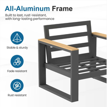 Load image into Gallery viewer, ZWYO HOSIMU All-Weather 4-Piece Ultra Aluminum Patio Furniture Set
